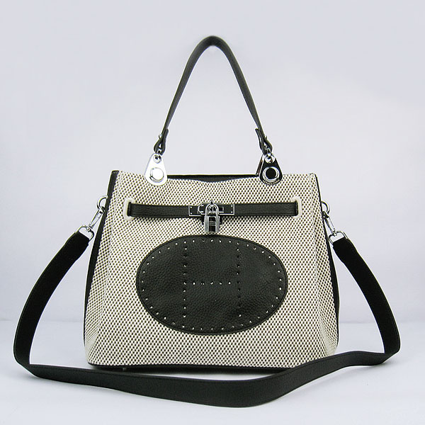 Fake Hermes New Arrival Double-duty handbag Black 60668 - Click Image to Close